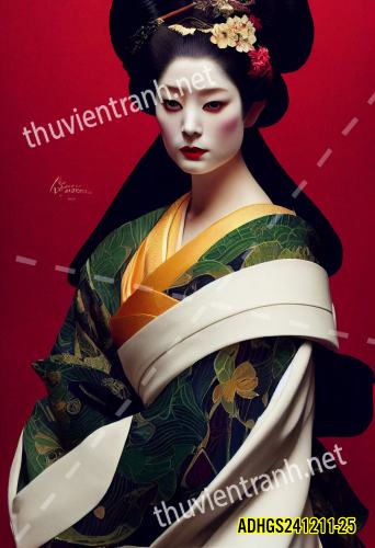 Tranh dán tường hoa cô gái Geisha Nhật Bản-ADHGS241211-25 - Kết quả tìm kiếm tranh tường